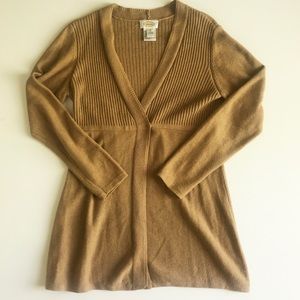 Talbots Button Front Brown Cardigan Sweater